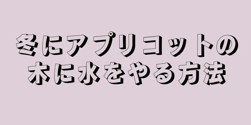 冬にアプリコットの木に水をやる方法