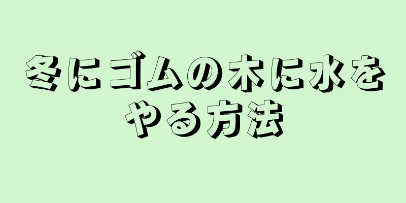 冬にゴムの木に水をやる方法