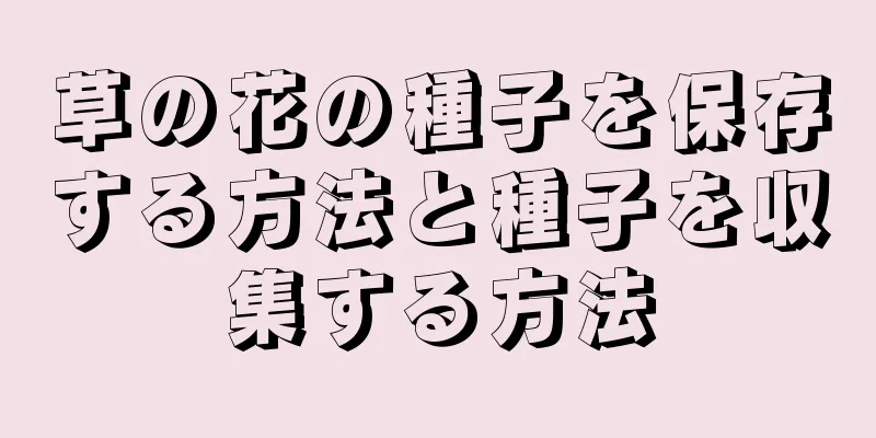 草の花の種子を保存する方法と種子を収集する方法