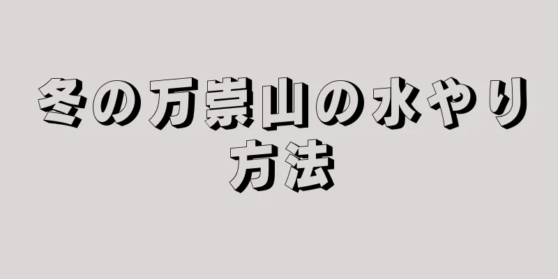 冬の万崇山の水やり方法