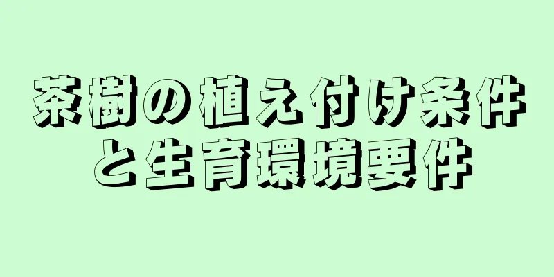茶樹の植え付け条件と生育環境要件