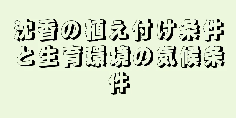 沈香の植え付け条件と生育環境の気候条件