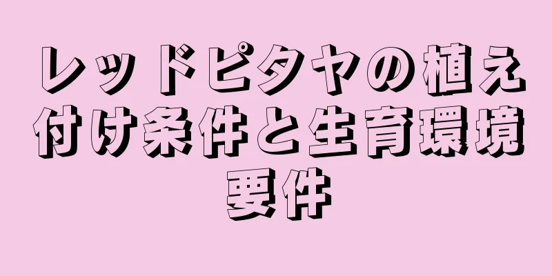 レッドピタヤの植え付け条件と生育環境要件