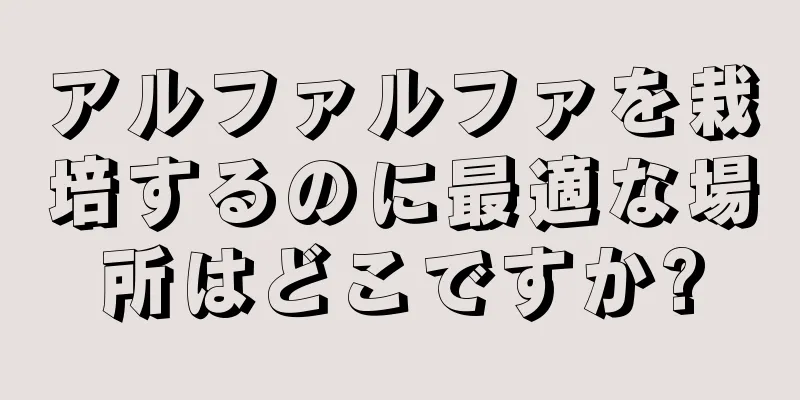 アルファルファを栽培するのに最適な場所はどこですか?