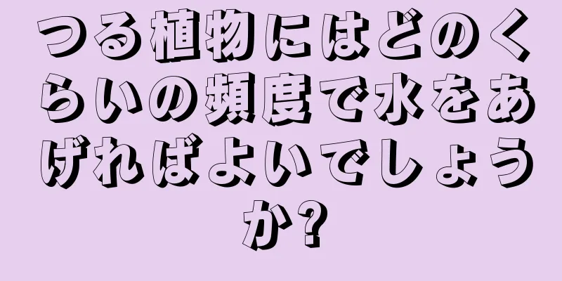 つる植物にはどのくらいの頻度で水をあげればよいでしょうか?