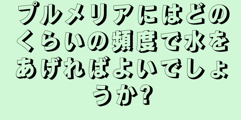 プルメリアにはどのくらいの頻度で水をあげればよいでしょうか?