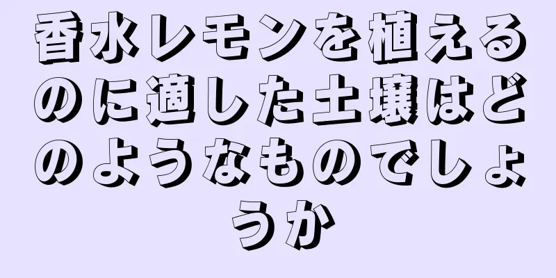 香水レモンを植えるのに適した土壌はどのようなものでしょうか