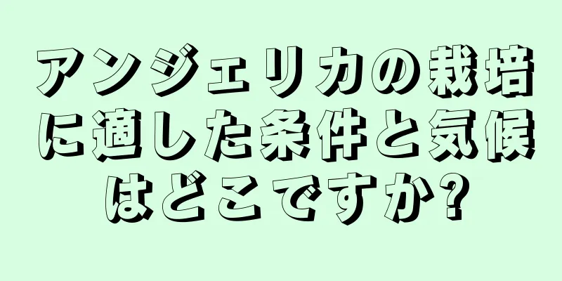 アンジェリカの栽培に適した条件と気候はどこですか?