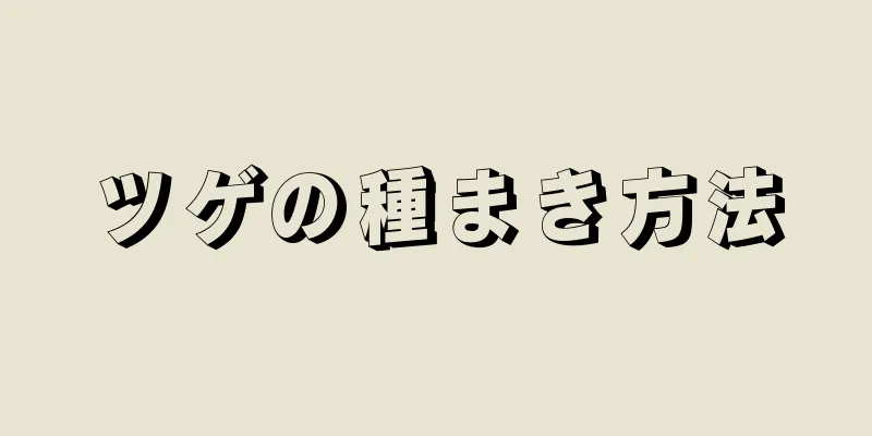 ツゲの種まき方法