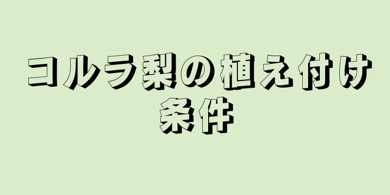 コルラ梨の植え付け条件