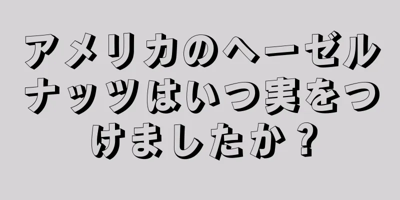 アメリカのヘーゼルナッツはいつ実をつけましたか？