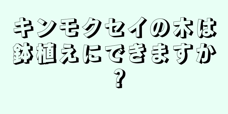キンモクセイの木は鉢植えにできますか？