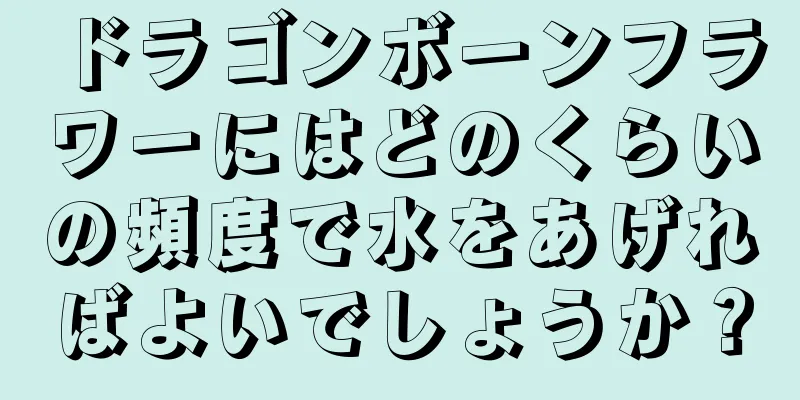 ドラゴンボーンフラワーにはどのくらいの頻度で水をあげればよいでしょうか？