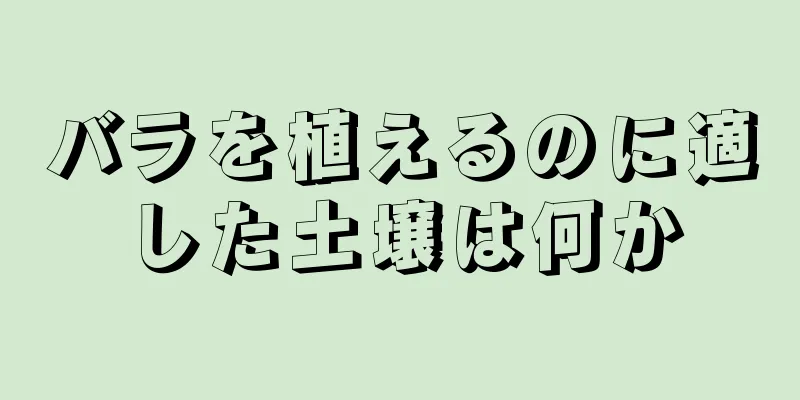 バラを植えるのに適した土壌は何か