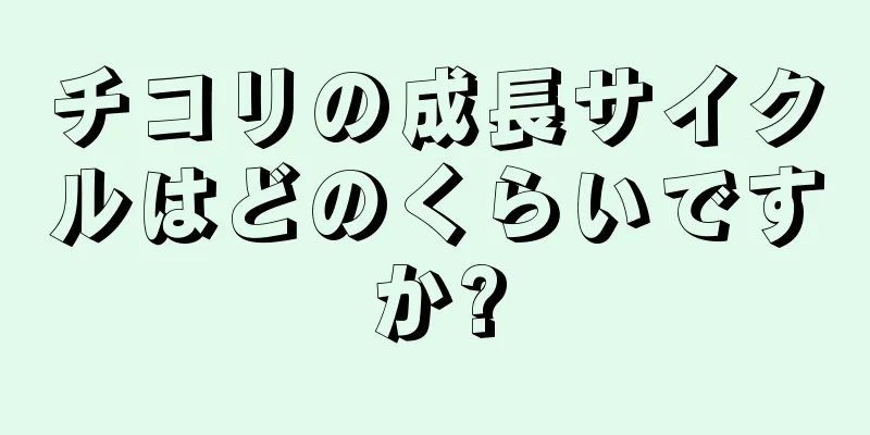 チコリの成長サイクルはどのくらいですか?