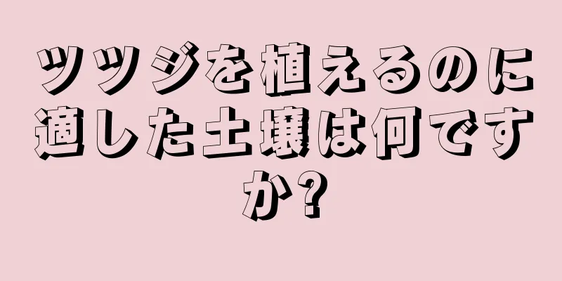 ツツジを植えるのに適した土壌は何ですか?