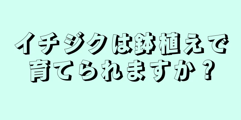 イチジクは鉢植えで育てられますか？