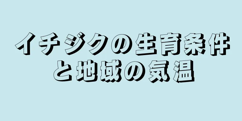 イチジクの生育条件と地域の気温