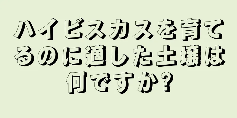 ハイビスカスを育てるのに適した土壌は何ですか?