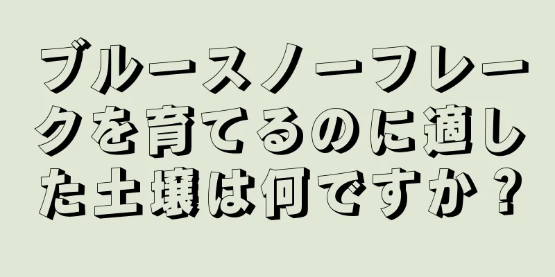 ブルースノーフレークを育てるのに適した土壌は何ですか？