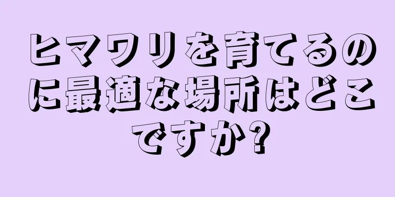 ヒマワリを育てるのに最適な場所はどこですか?