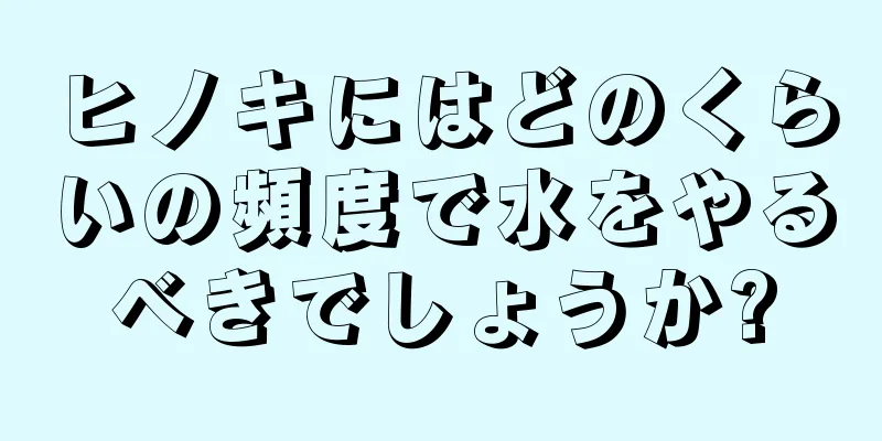 ヒノキにはどのくらいの頻度で水をやるべきでしょうか?