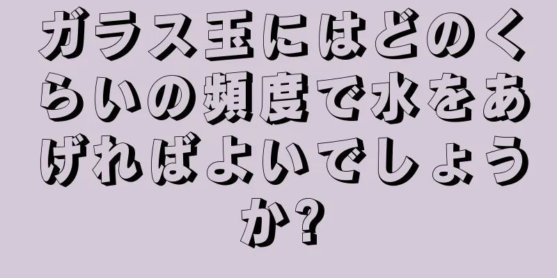 ガラス玉にはどのくらいの頻度で水をあげればよいでしょうか?