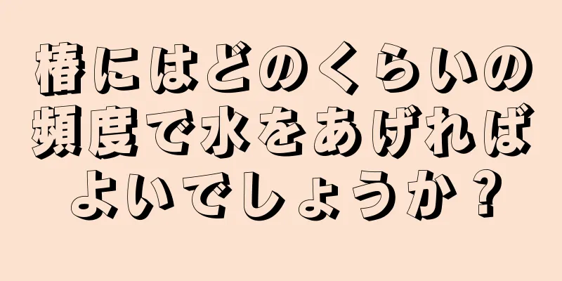 椿にはどのくらいの頻度で水をあげればよいでしょうか？