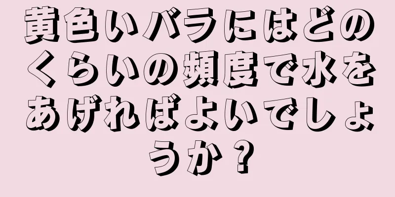 黄色いバラにはどのくらいの頻度で水をあげればよいでしょうか？