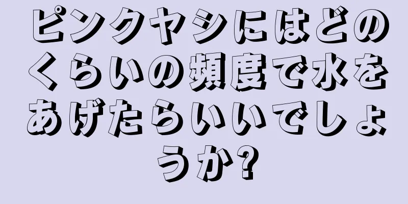 ピンクヤシにはどのくらいの頻度で水をあげたらいいでしょうか?