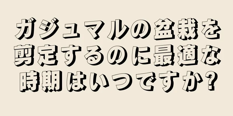 ガジュマルの盆栽を剪定するのに最適な時期はいつですか?