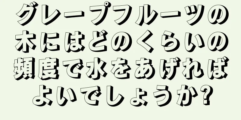 グレープフルーツの木にはどのくらいの頻度で水をあげればよいでしょうか?