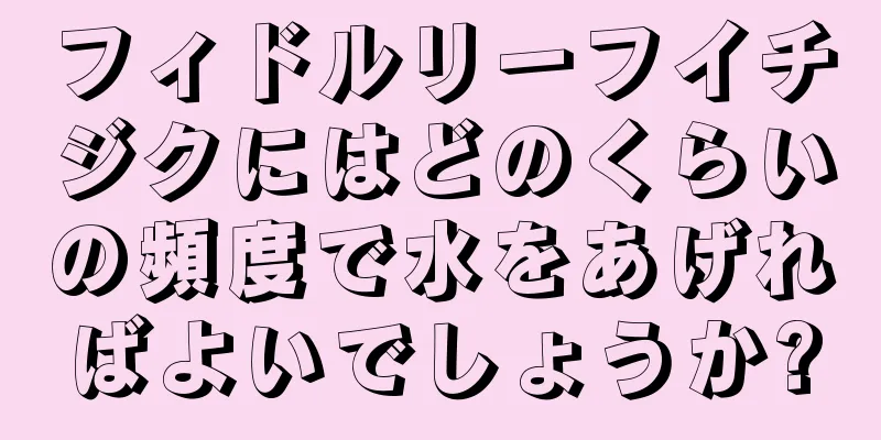 フィドルリーフイチジクにはどのくらいの頻度で水をあげればよいでしょうか?