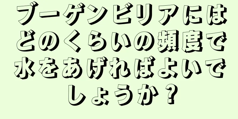 ブーゲンビリアにはどのくらいの頻度で水をあげればよいでしょうか？