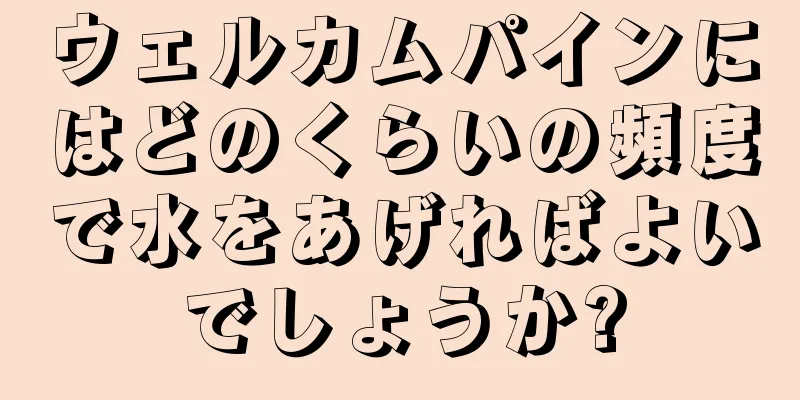 ウェルカムパインにはどのくらいの頻度で水をあげればよいでしょうか?