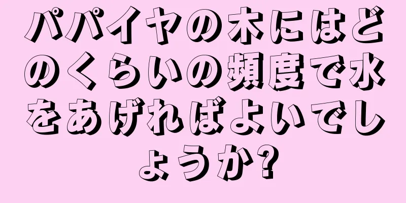 パパイヤの木にはどのくらいの頻度で水をあげればよいでしょうか?