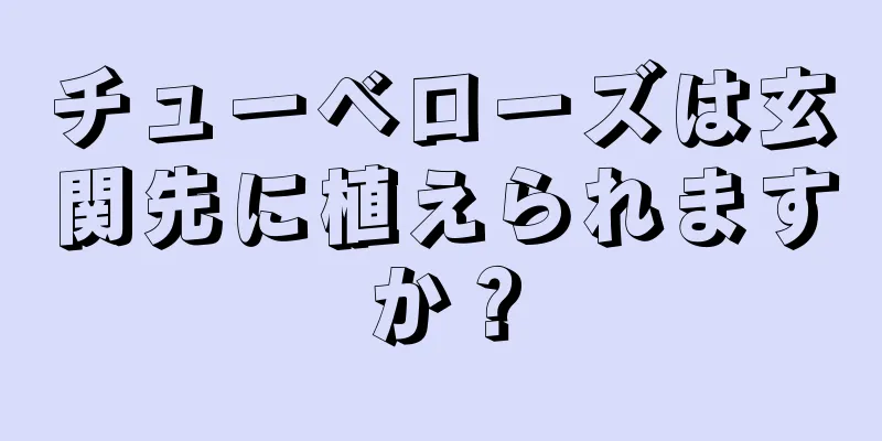 チューベローズは玄関先に植えられますか？