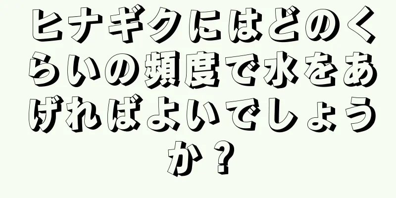 ヒナギクにはどのくらいの頻度で水をあげればよいでしょうか？
