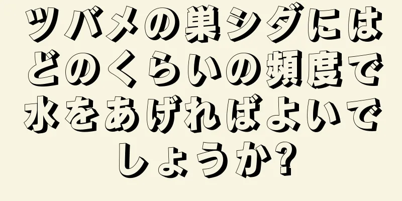 ツバメの巣シダにはどのくらいの頻度で水をあげればよいでしょうか?