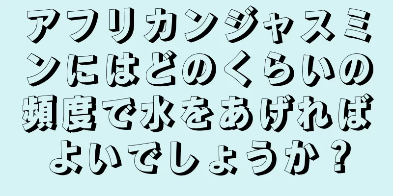 アフリカンジャスミンにはどのくらいの頻度で水をあげればよいでしょうか？