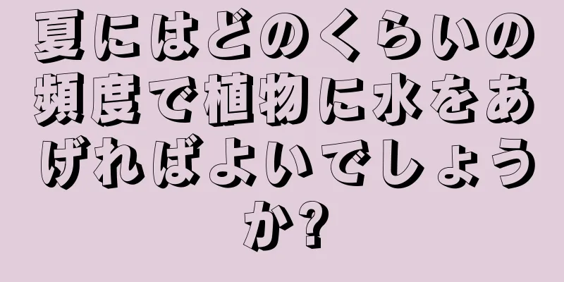 夏にはどのくらいの頻度で植物に水をあげればよいでしょうか?