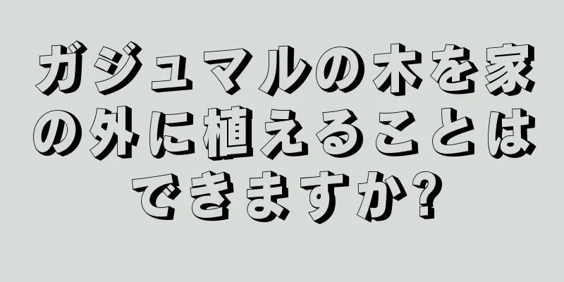 ガジュマルの木を家の外に植えることはできますか?