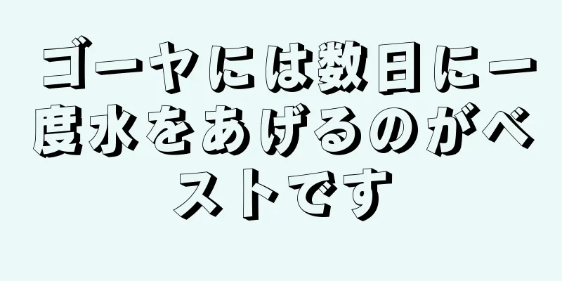 ゴーヤには数日に一度水をあげるのがベストです