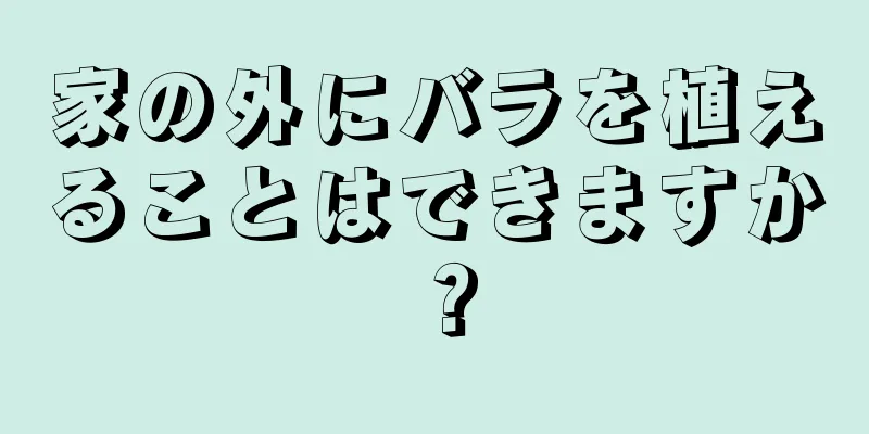 家の外にバラを植えることはできますか？