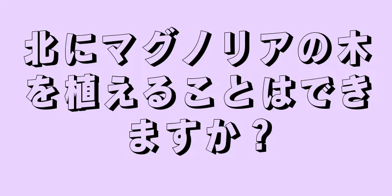 北にマグノリアの木を植えることはできますか？