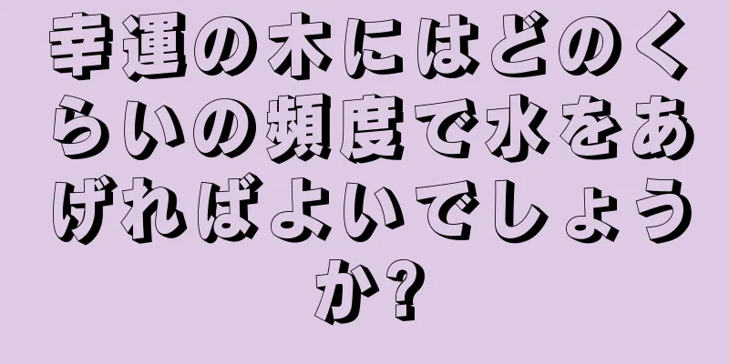 幸運の木にはどのくらいの頻度で水をあげればよいでしょうか?