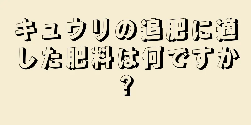 キュウリの追肥に適した肥料は何ですか?