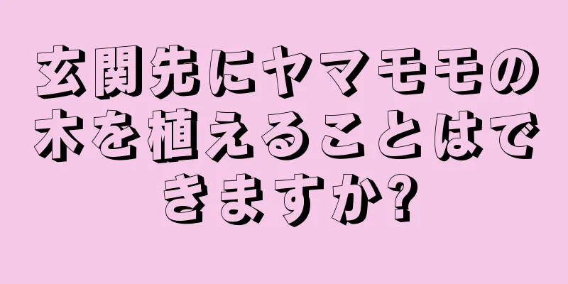 玄関先にヤマモモの木を植えることはできますか?