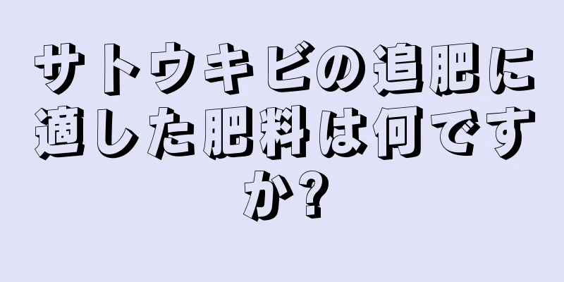 サトウキビの追肥に適した肥料は何ですか?