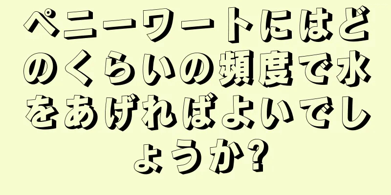 ペニーワートにはどのくらいの頻度で水をあげればよいでしょうか?